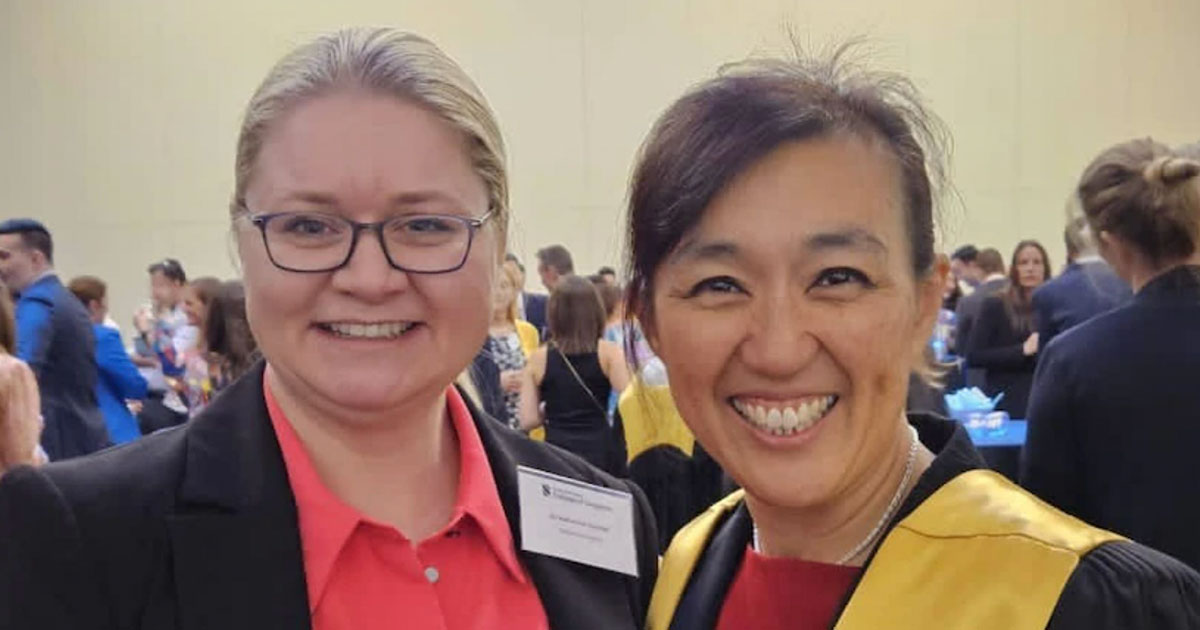 The Wesley Hospital nursing staff smiling at camera.
