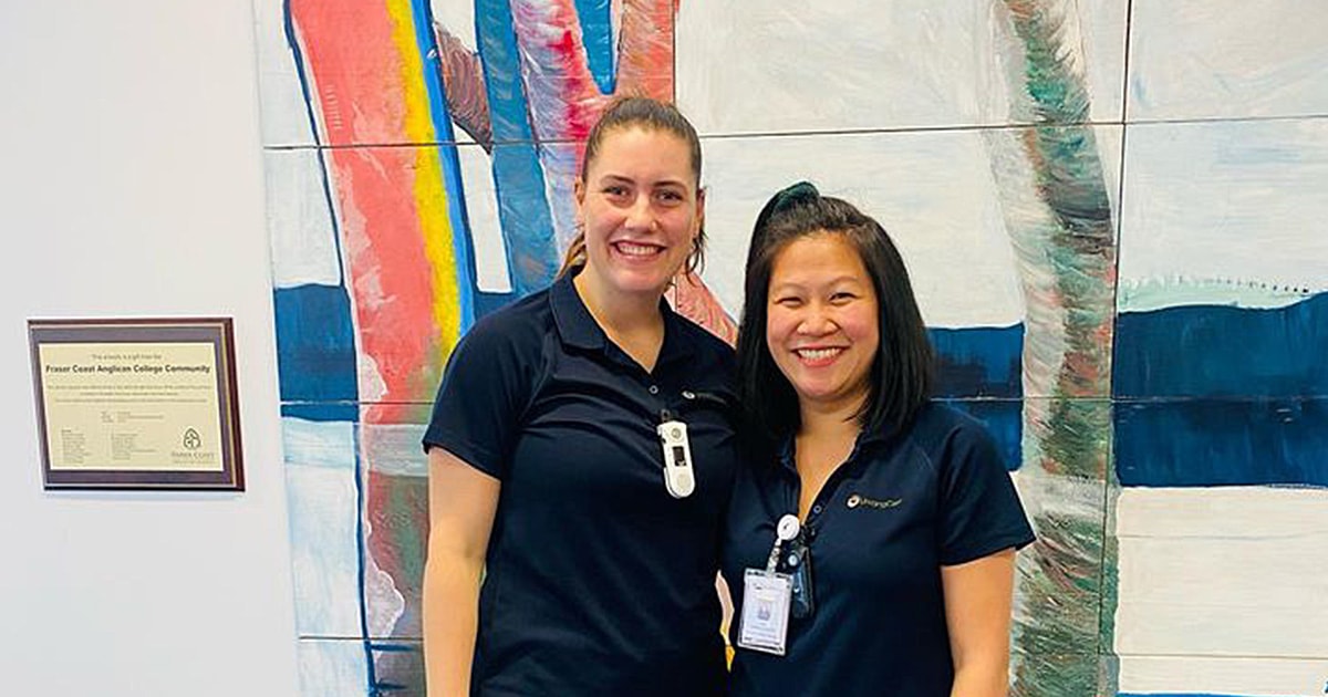 Ella Micalizzi Occupational Therapist standing along another team member at The Wesley Hospital