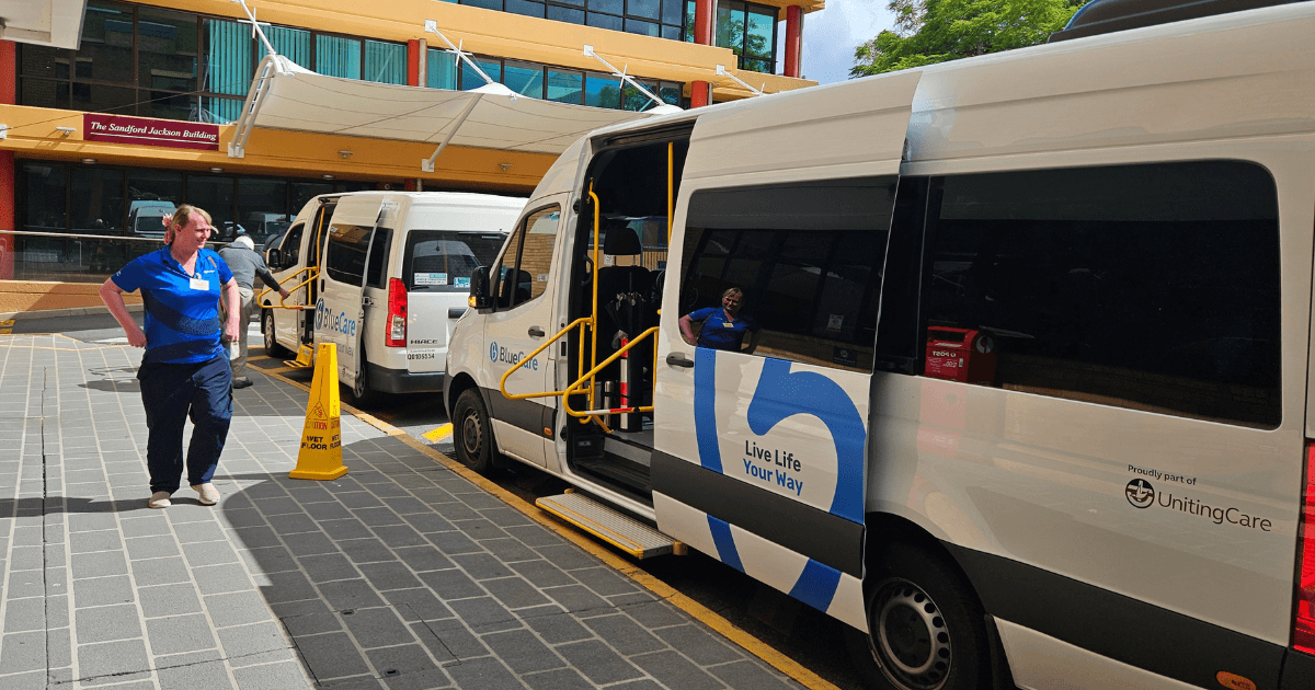 BlueCare bus arrives at The Wesley