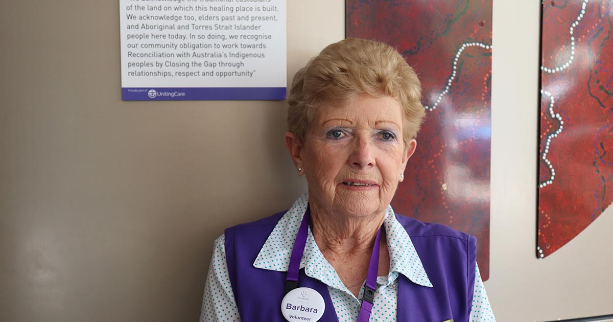 Wesley Hospital Volunteer Barbara Dare