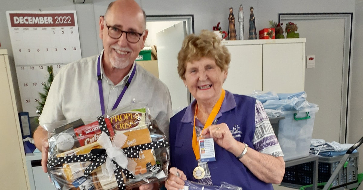 The Wesley Hospital volunteers smiling at camera