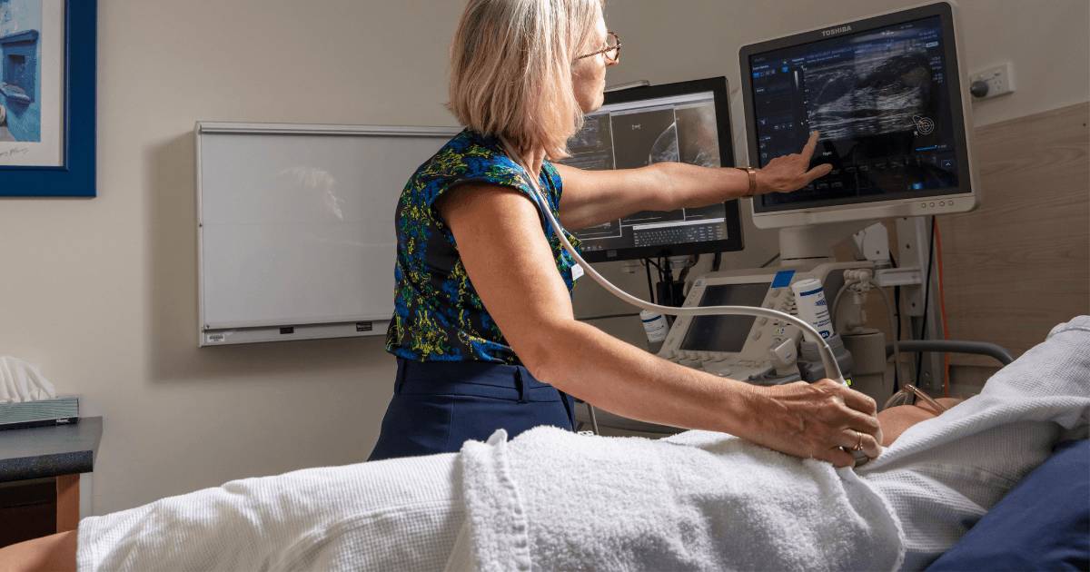 WBC 1200 x 630 Wesley Breast Clinic patient ultrasound